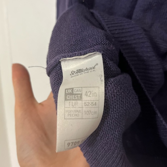 Purple lambswool sweater purple st michael Marks & spencer - Picture 4 of 5